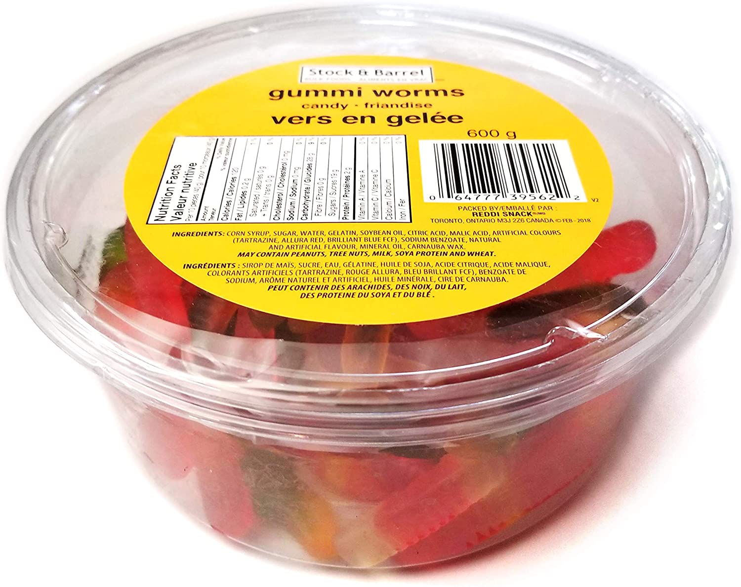 Stock & Barrel Gummi Worms Candy 600g