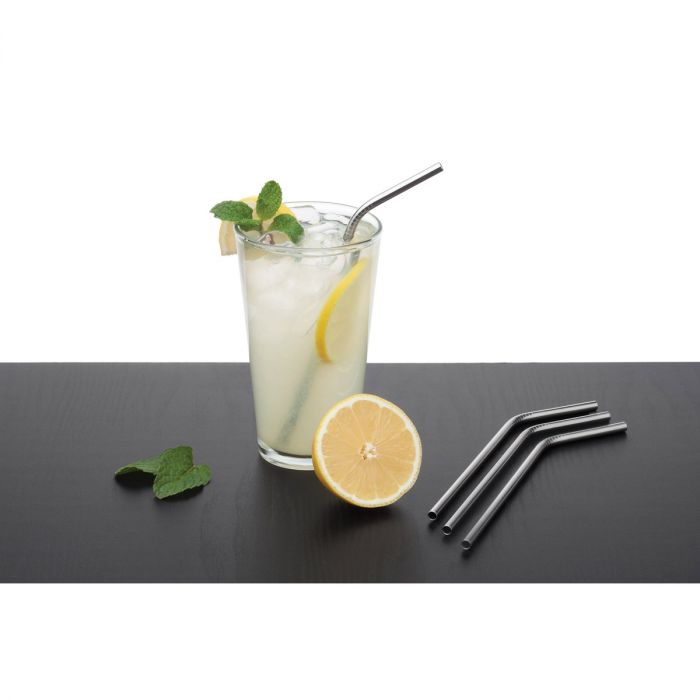 HIC 18/8 Stainless Steel Drinking Straws Set of 4