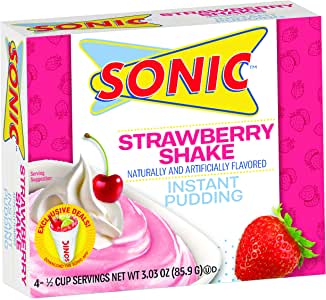 Sonic Strawberry Shake Instant Pudding Powder 85.9g