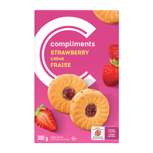 Compliments Strawberry Creme Cookies 300g