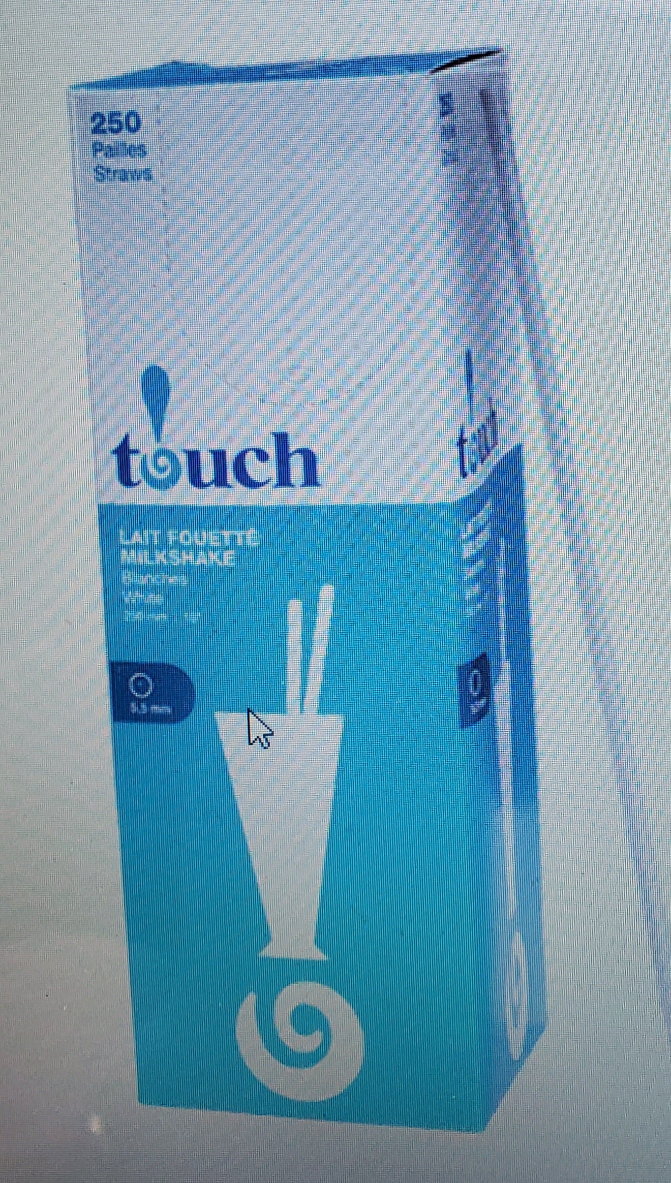 Touch White 10" Milkshake Straws 250ct