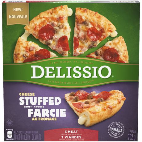 Delissio Stuffed Crust  3 Meat Pizza 702g