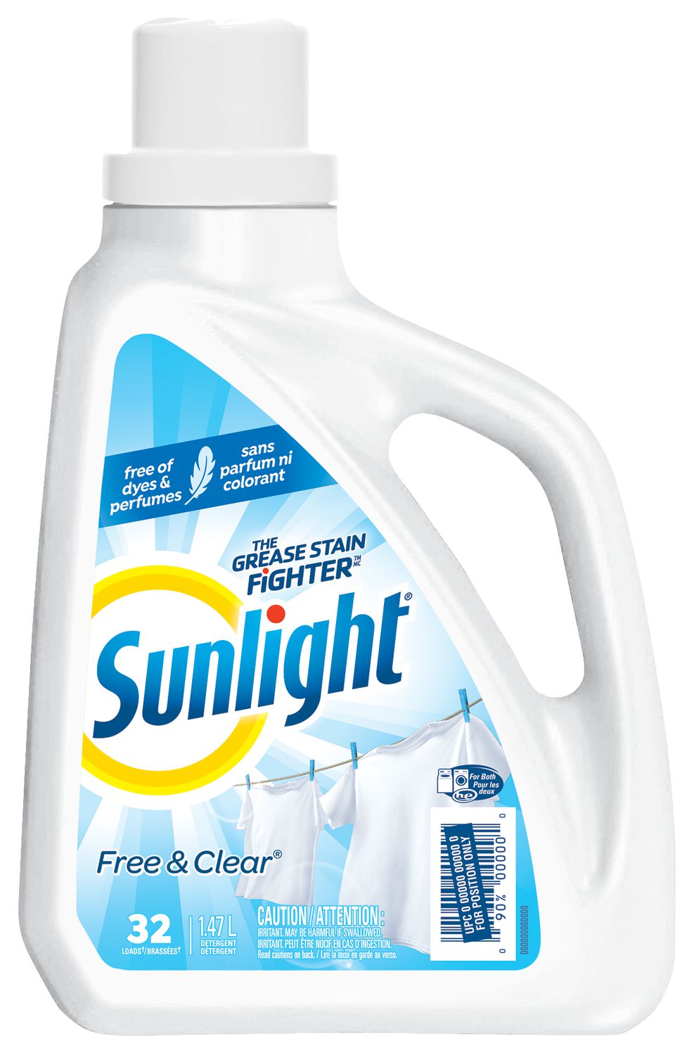 Sunlight Free & Clear Laundry Detergent 1.47L