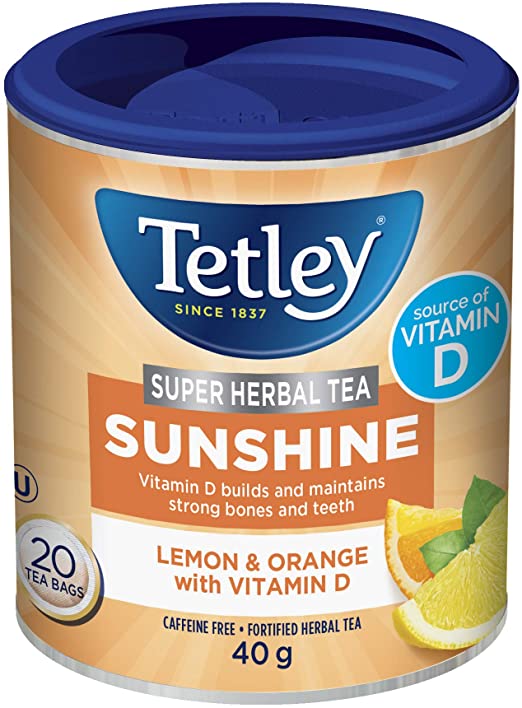 Tetley Sunshine Lemon & Orange  Tea Bags 20ct