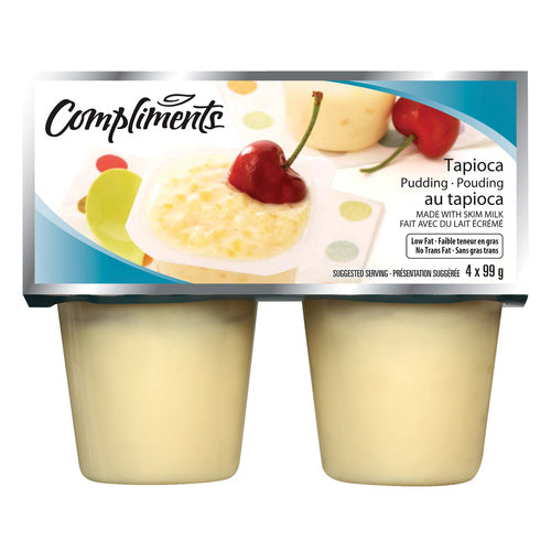 -Compliments Tapioca Pudding Cups 4 x 99g