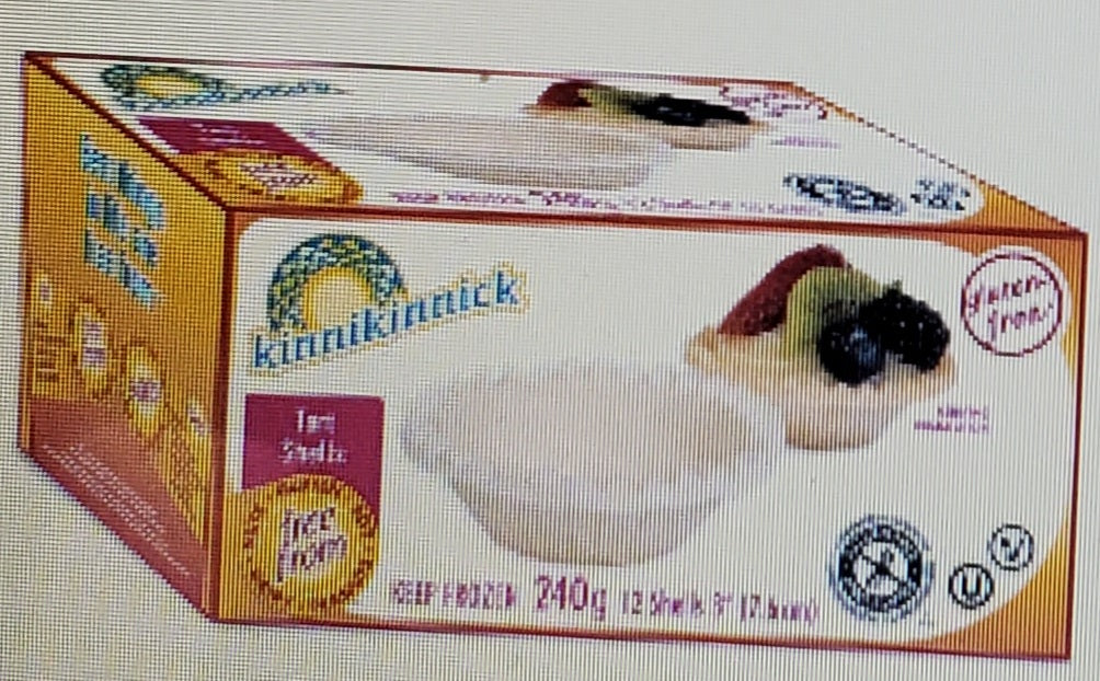 Kinnikinnick Frozen Gluten Free Tart Shells 240g