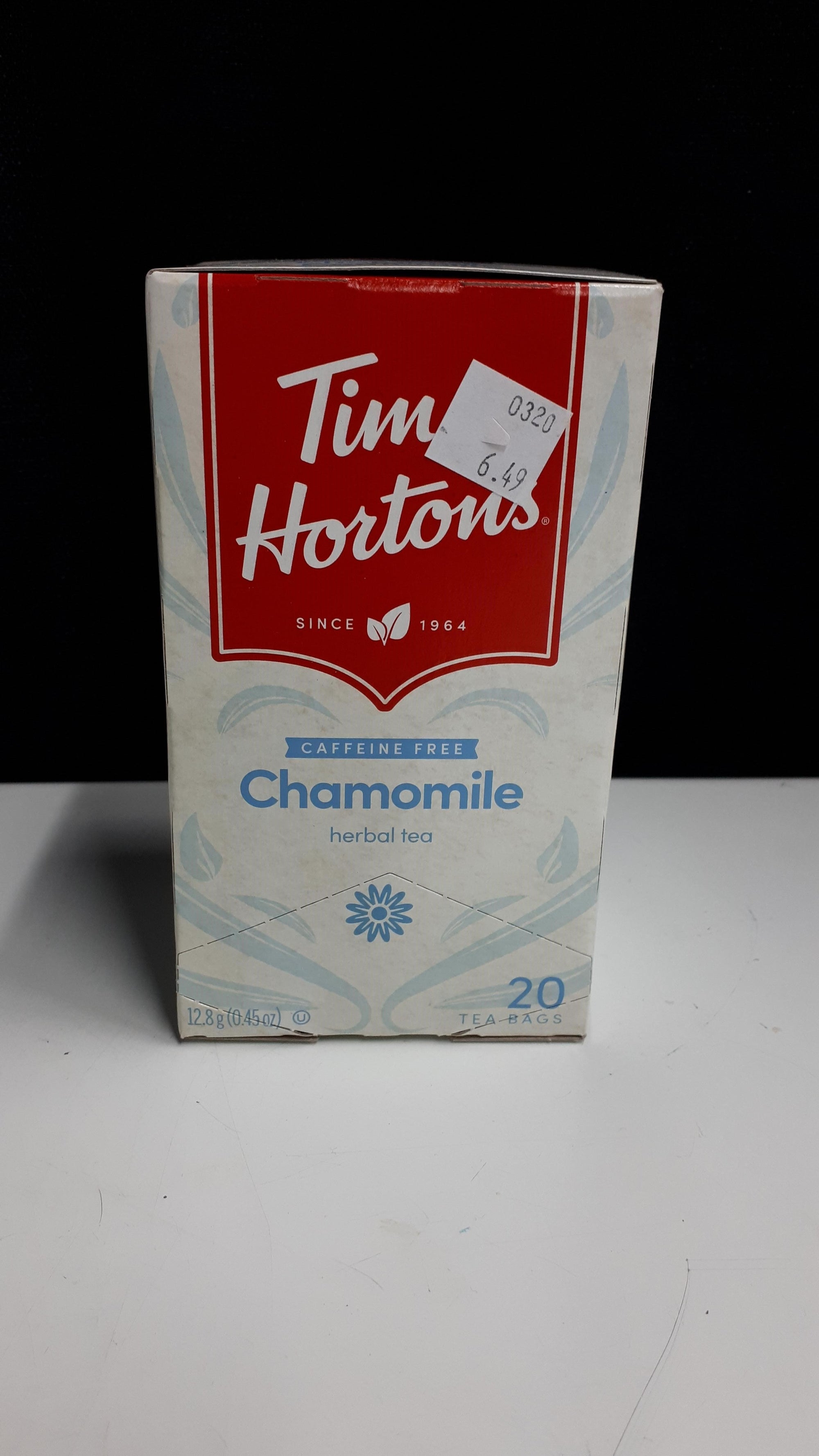 Tim Horton's  Chamomile Caffeine Free Herbal Tea 20ct