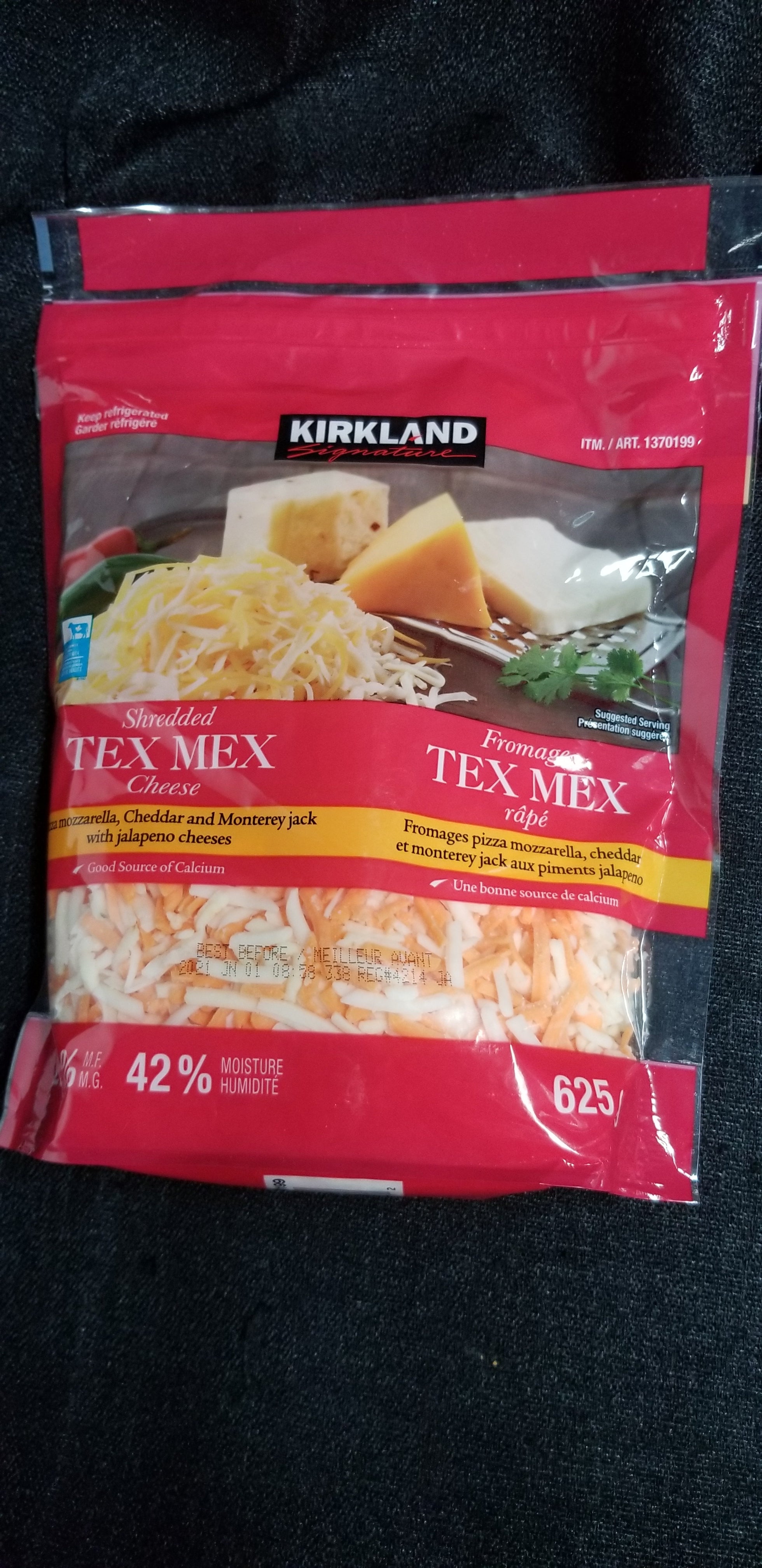 Kirkland Signature Tex Mex Shredded Cheese 625g