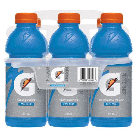 Gatorade Perform Thirst Quencher Cool Blue Sports Drink 6 x 591ml