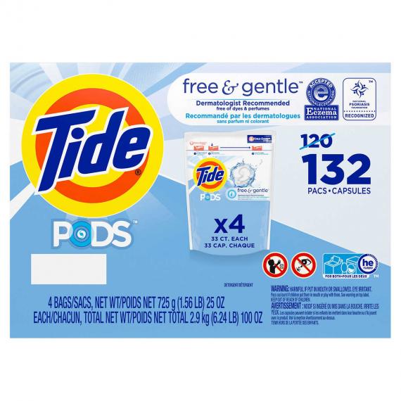 Tide Free & Gentle Laundry Pods 132 x 725g