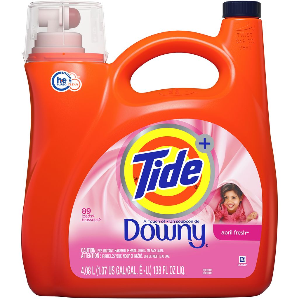 Tide+ April Fresh With a Touch of Downy Liquid Laundry Detergent 4.08L