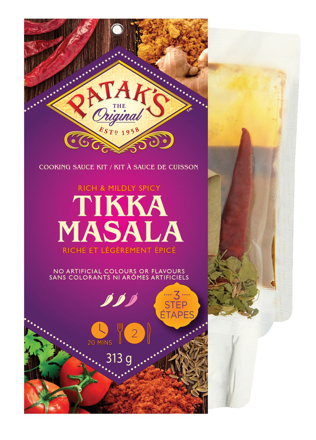 Patak`s The Original Tikka Masala Cooking Sauce Kit  313g