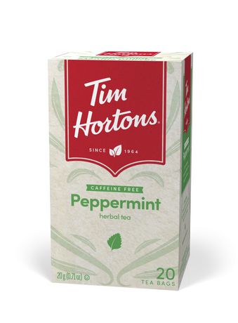 Tim Hortons Caffeine Free Peppermint Herbal Tea Bags 20ct