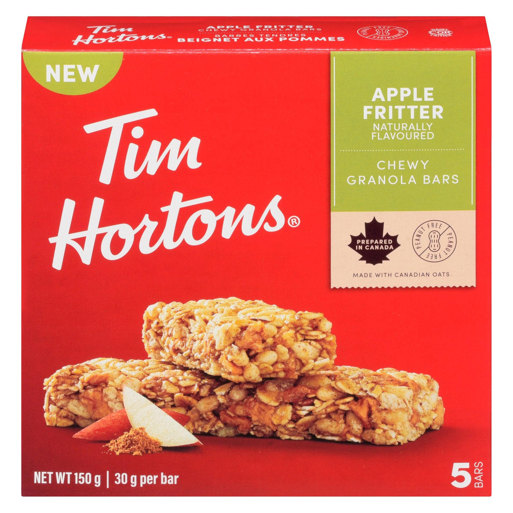 Tim Hortons Apple Fritter Granola Bars 5 x 30g