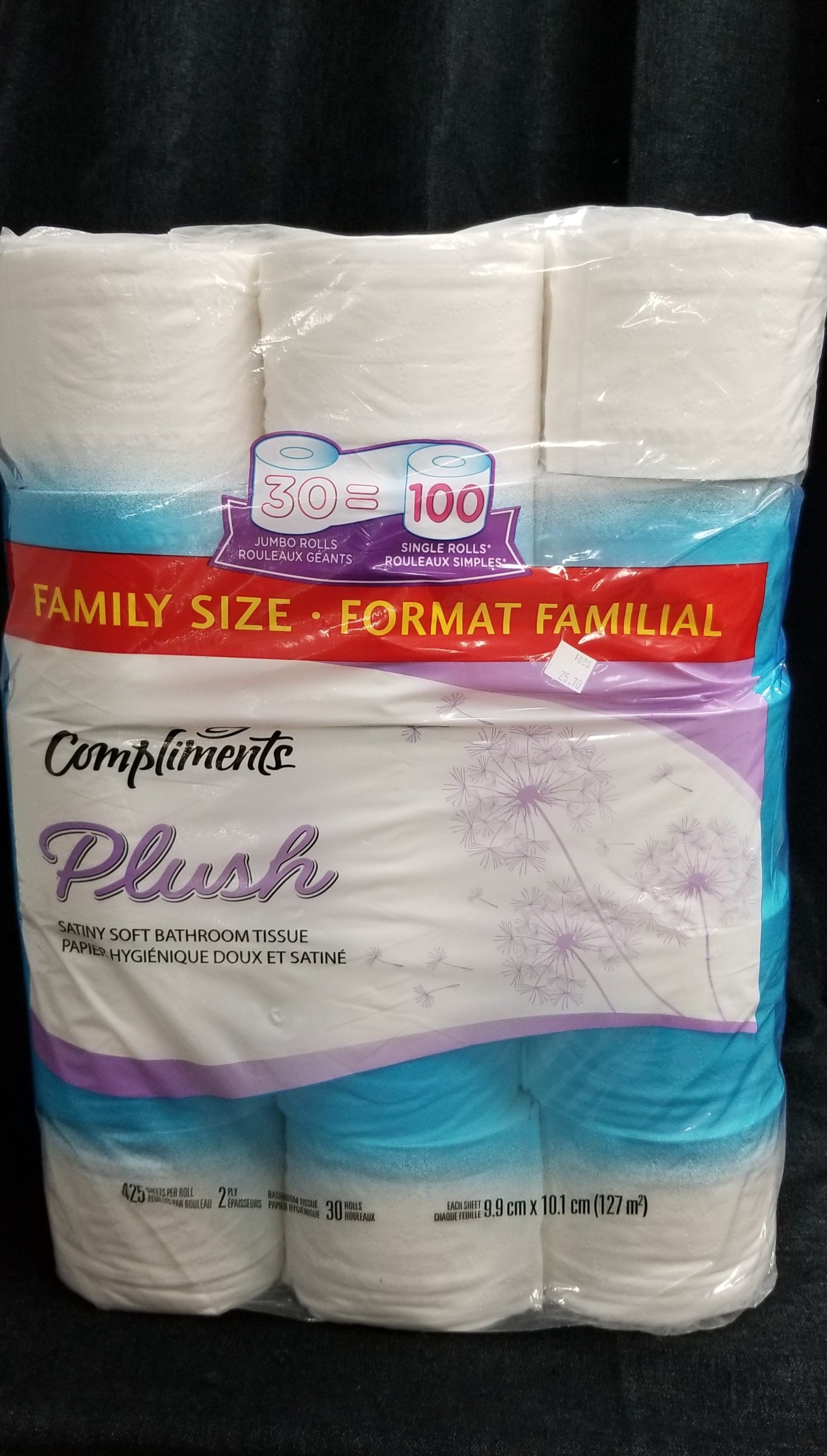 Compliments Plush Soft Jumbo Bathroom Tissue 30ct