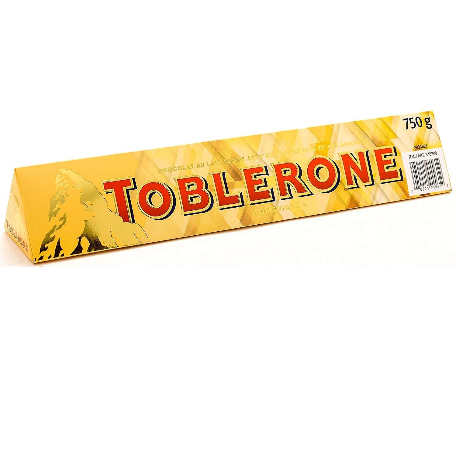 Toblerone Swiss Milk Chocolate With Honey & Almond Nougat Bar 750g