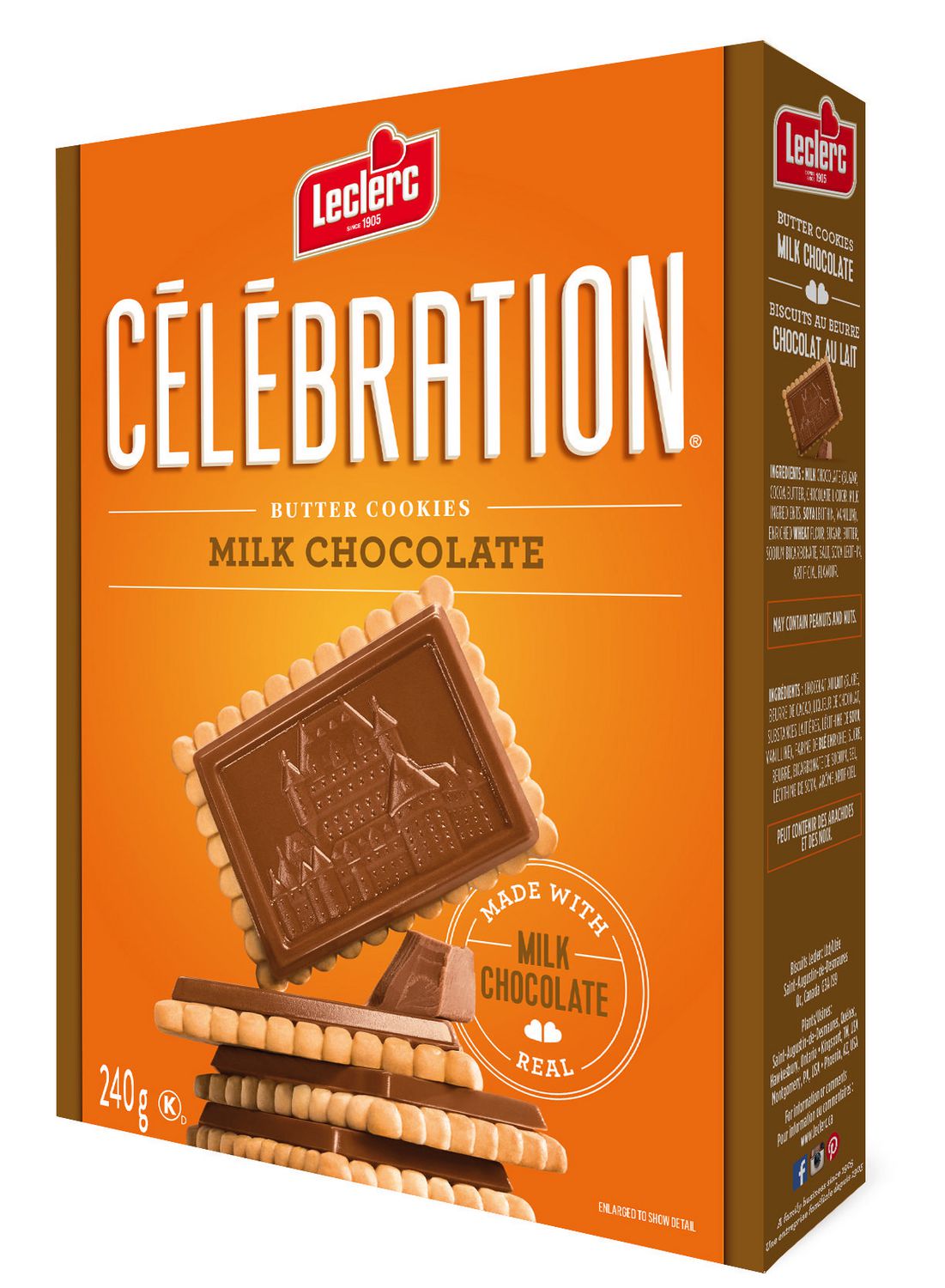 Leclerc Celebration Milk Chocolate Butter Cookies 240g