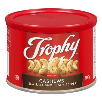 Trophy Sea Salt & Black Pepper Flavored Cashews  200g