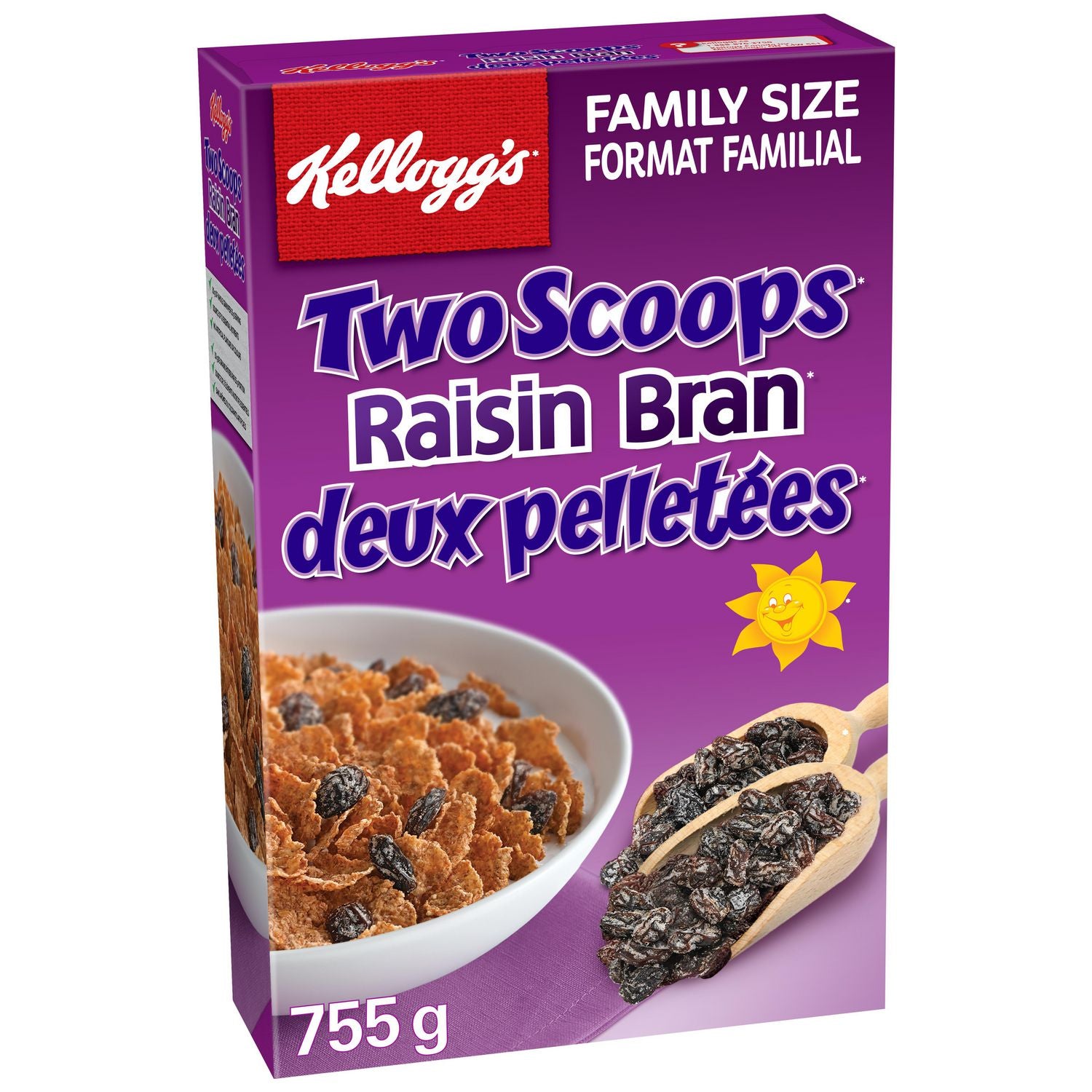 Kellogg's Two Scoops Raisin Bran Cereal 755g