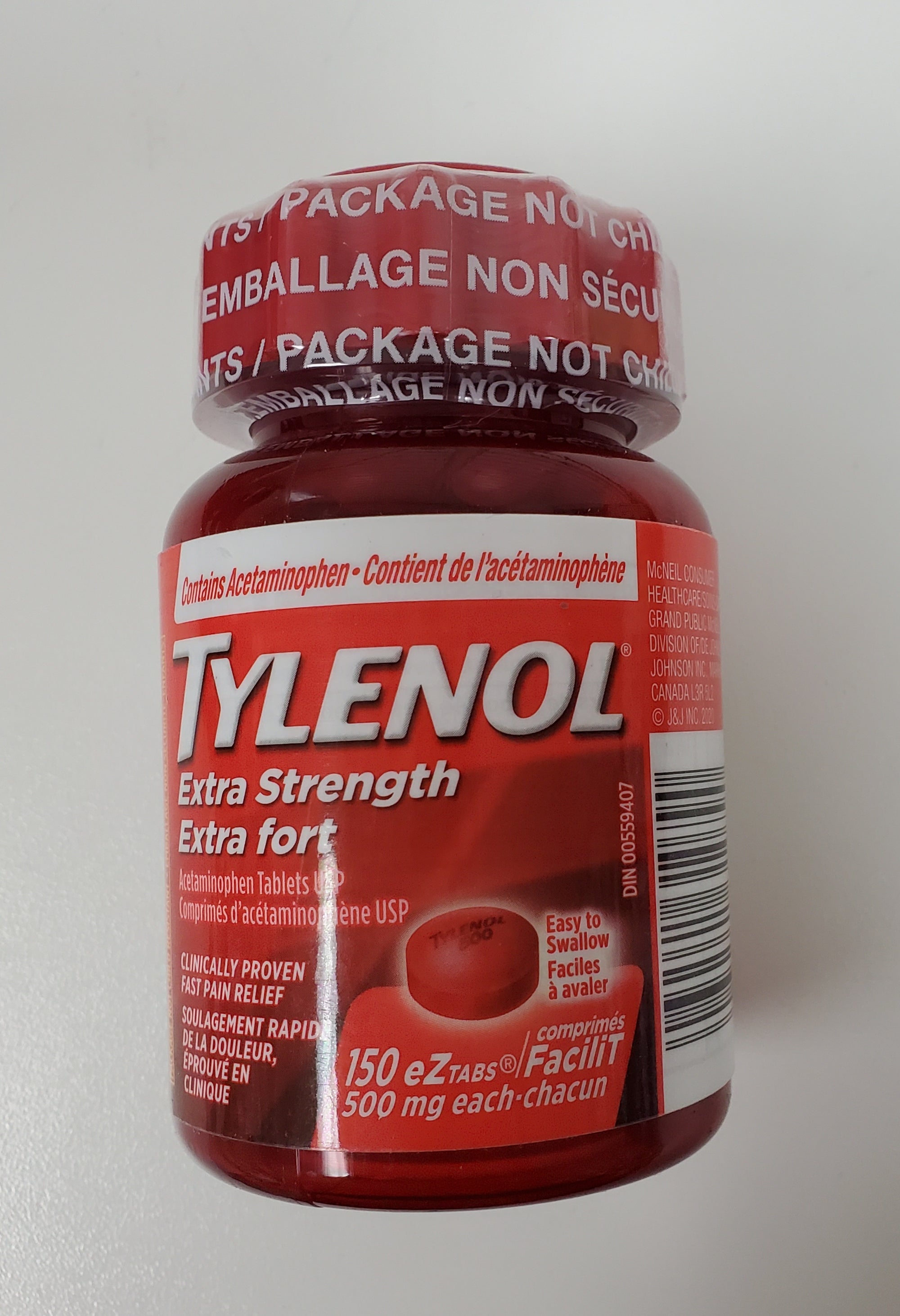 Tylenol Extra Strength 500mg eZTabs 150ct