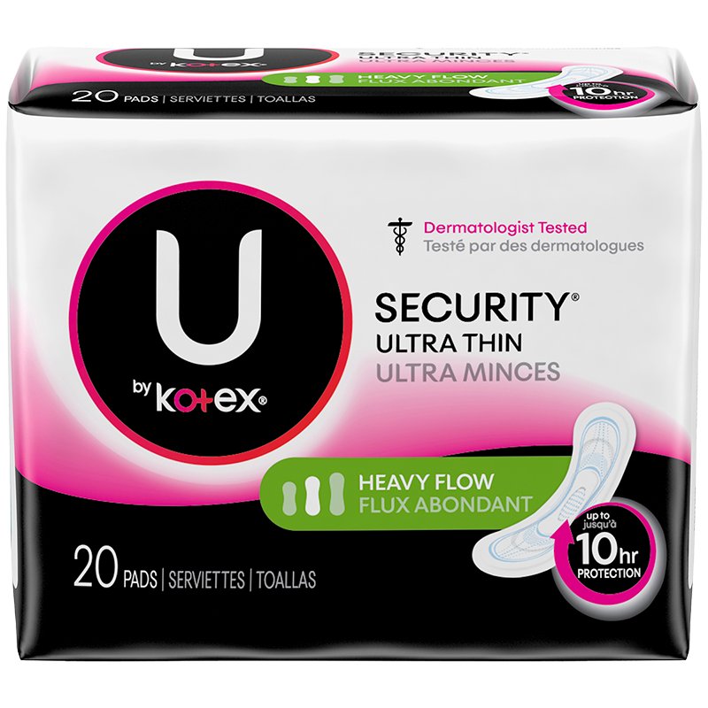 U by Kotex Security Ultra Thin Heavy Flow Pads 20ct