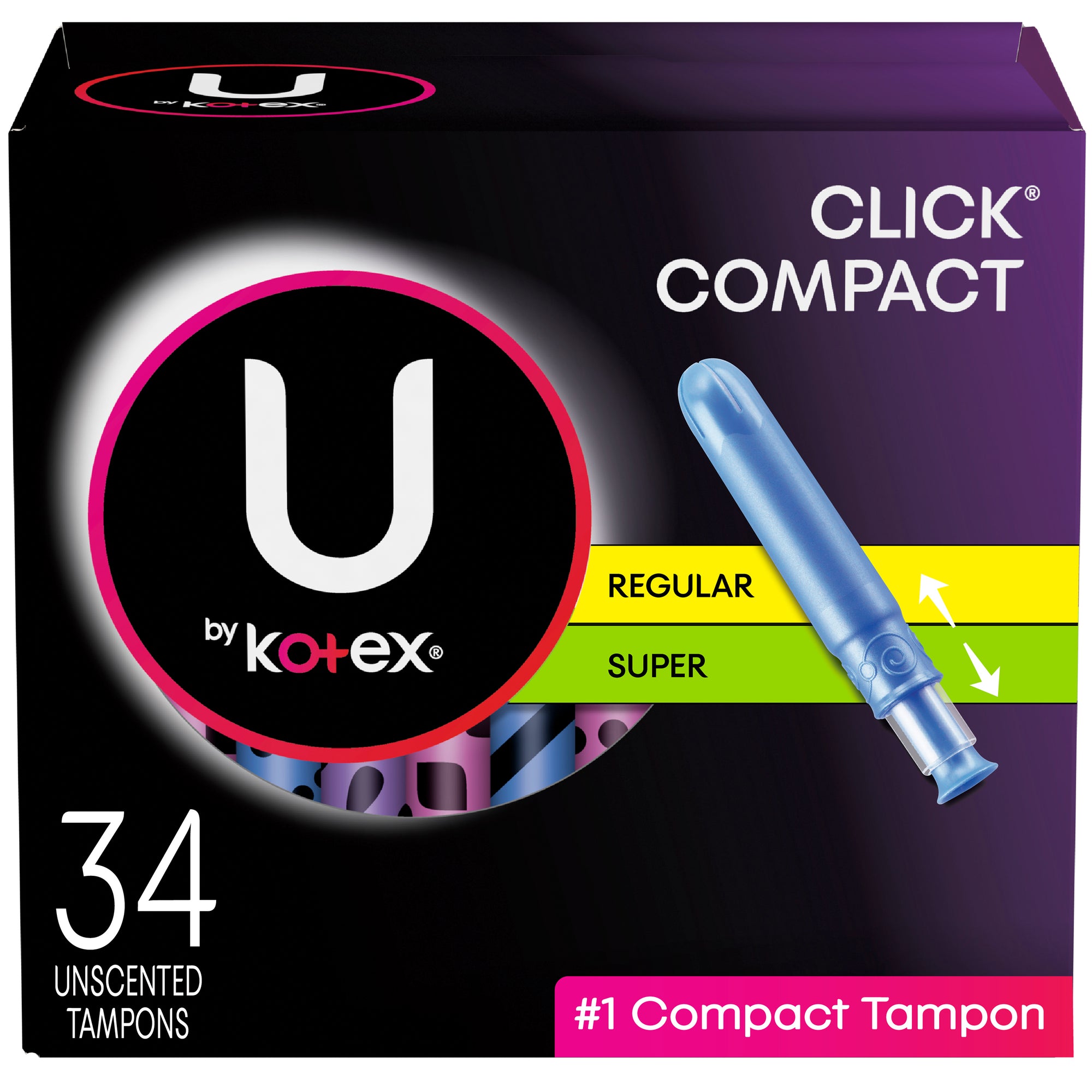 U by Kotex Unscented Tampons  34ct