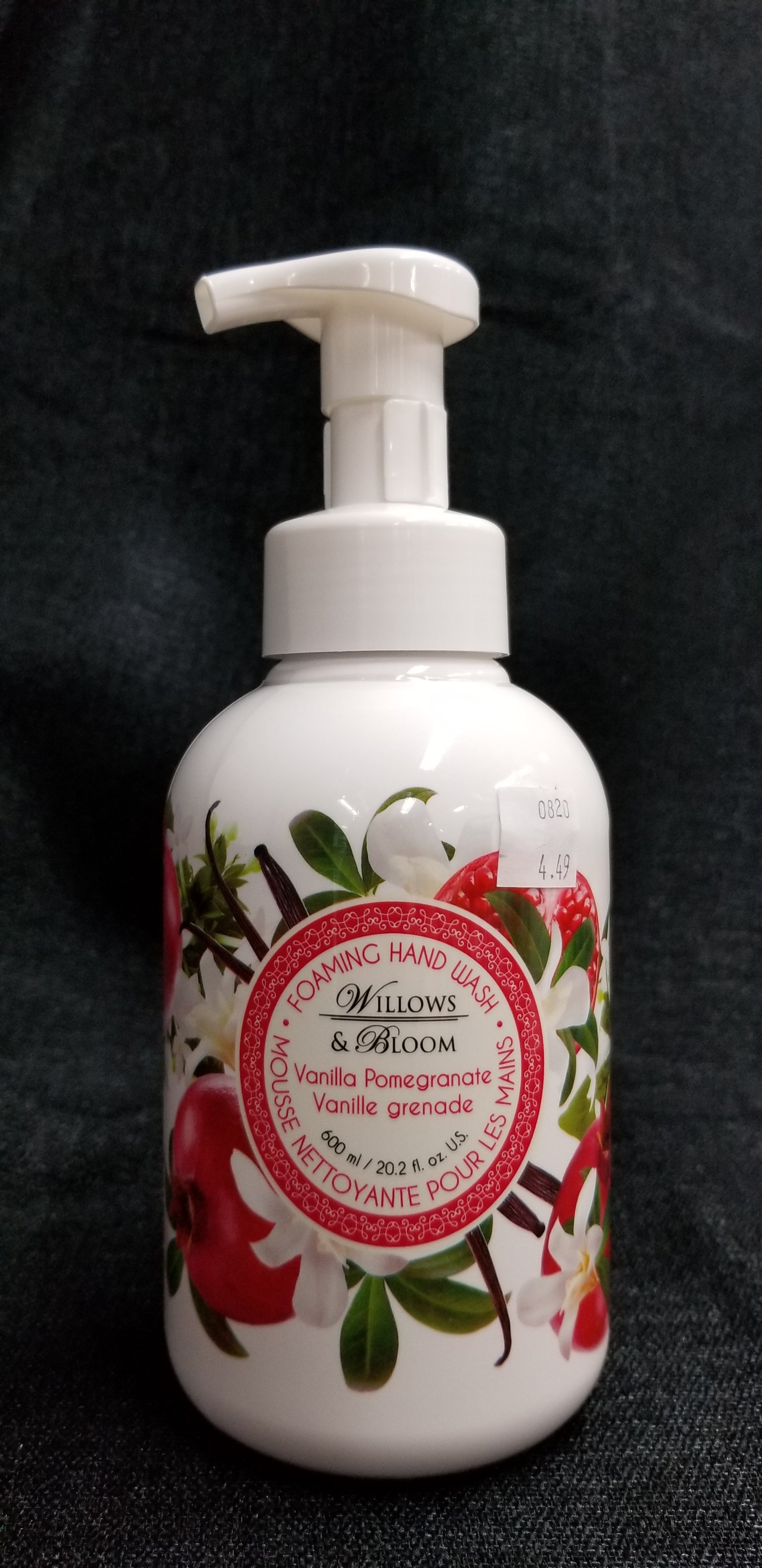 Willows & Bloom Vanilla Pomegranate Foaming Hand Soap 600ml