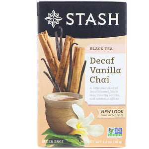 Stash Decaf Vanilla Chai Black Tea Bags 18ct