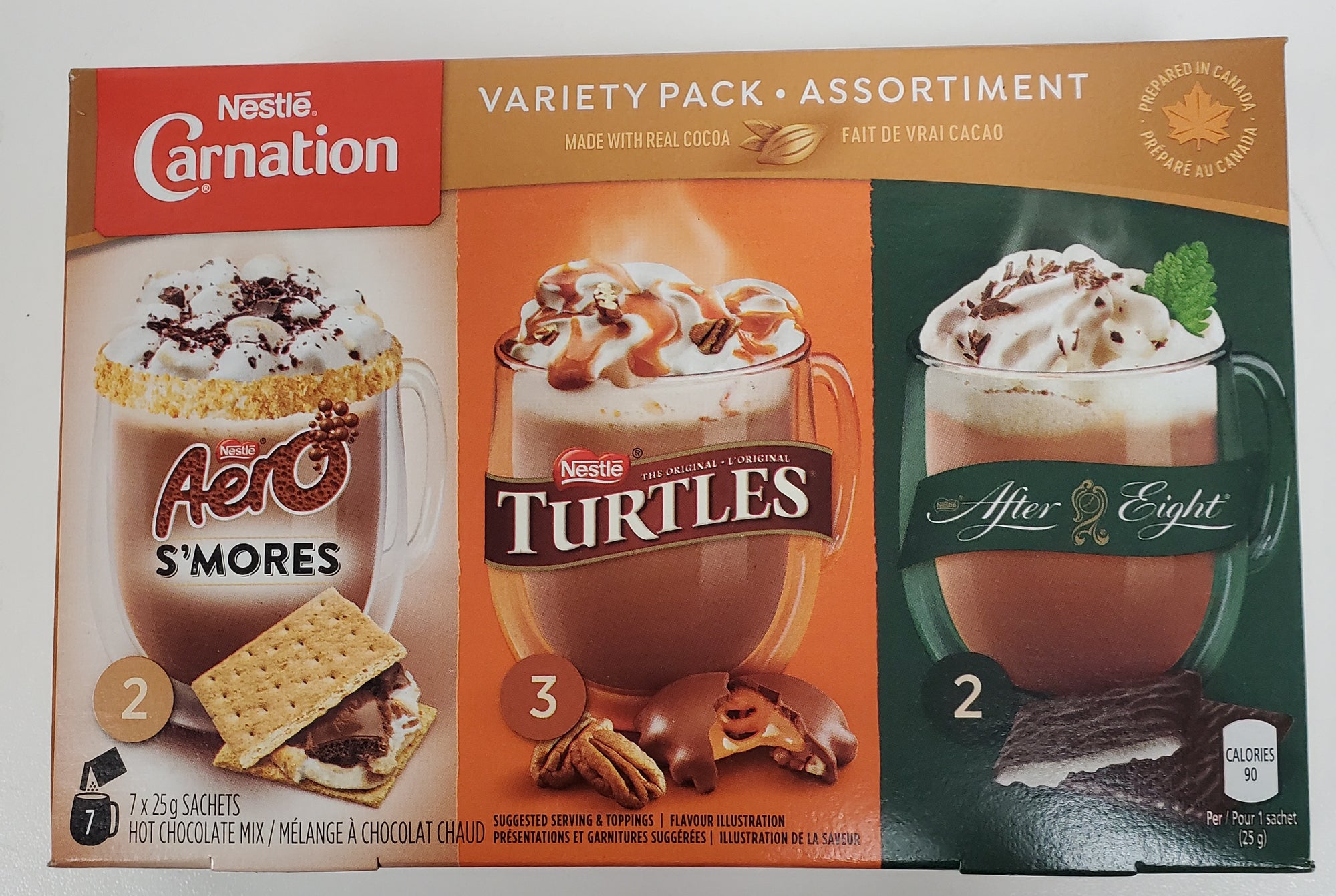 Nestle Carnation Hot Chocolate Variety Pack Sachets 7 x 25g