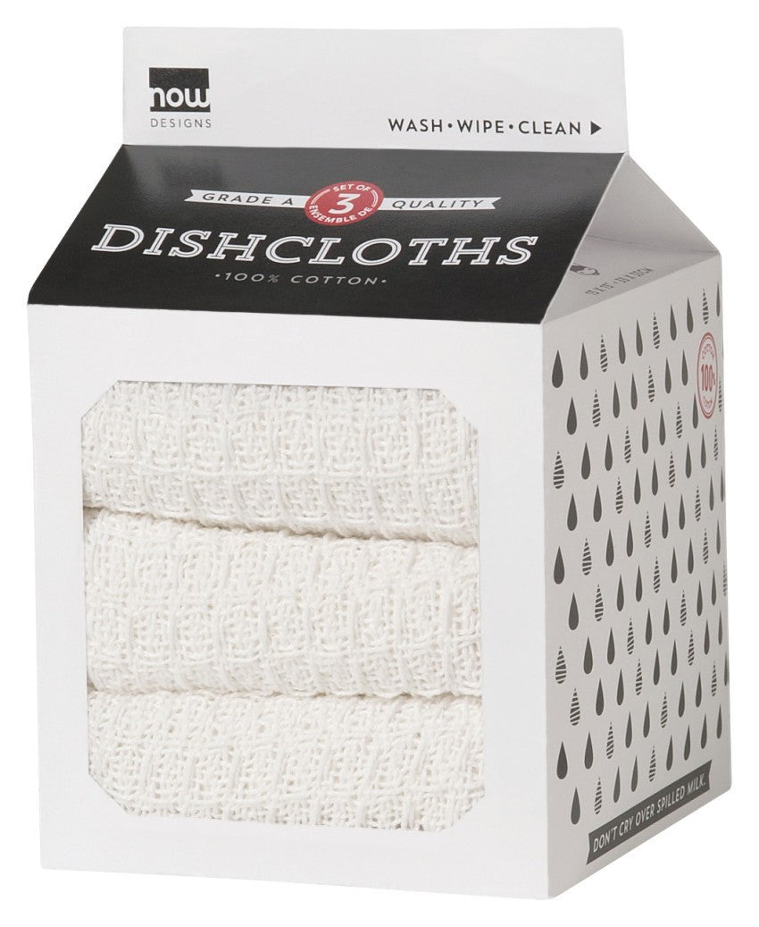 Dishcloths White 3 pack