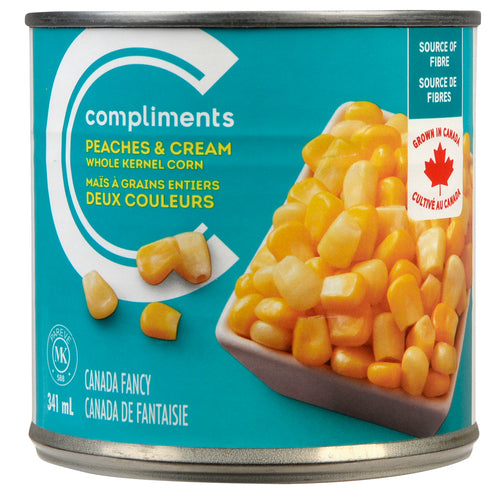 Compliments Whole Kernel Peaches & Cream Corn 341 ml