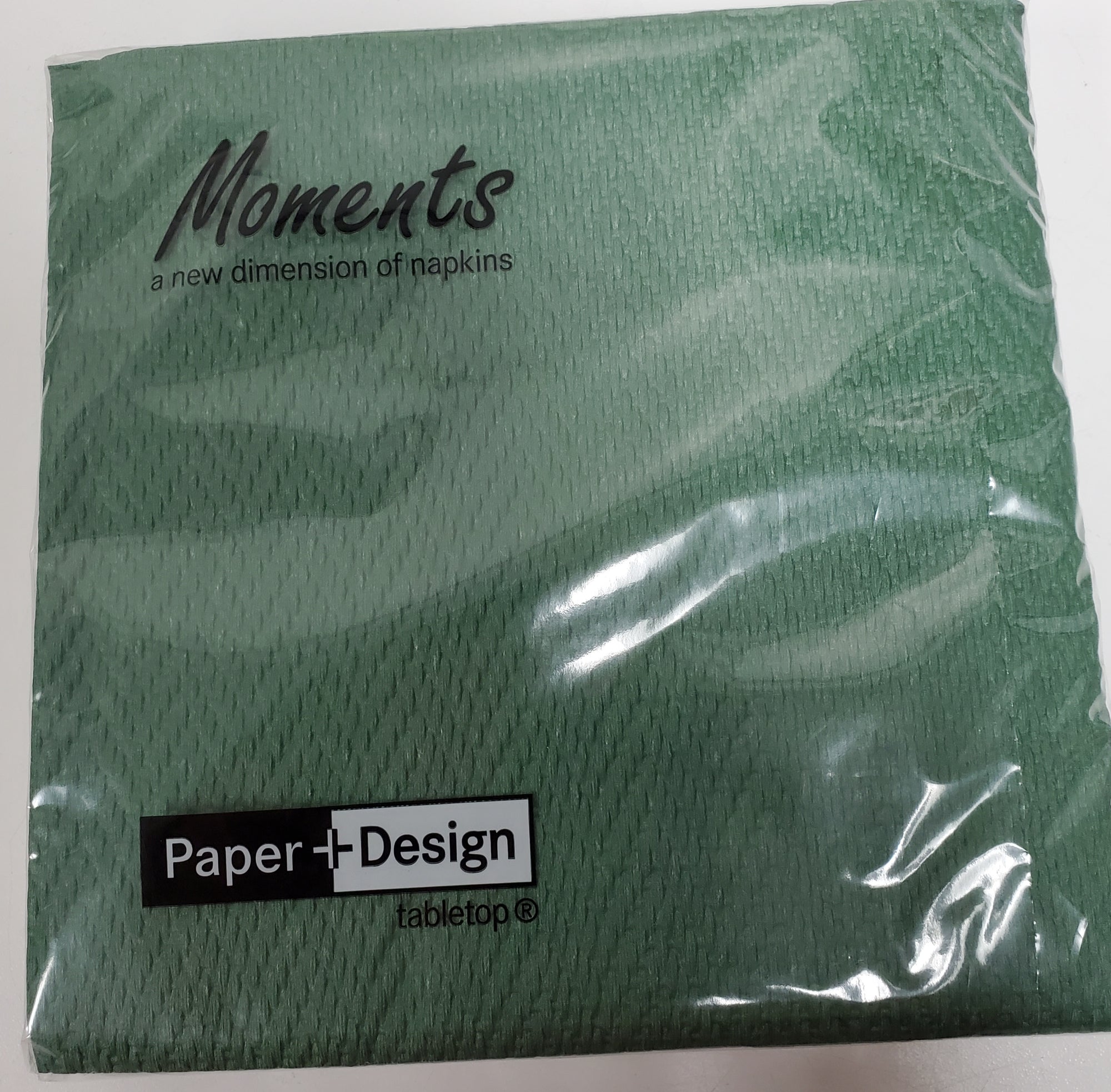 Moments Woven Green Luncheon Napkin 16pk