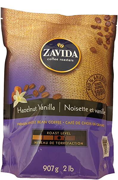 Zavida  Hazelnut Vanilla Premium Whole Bean Coffee 907g