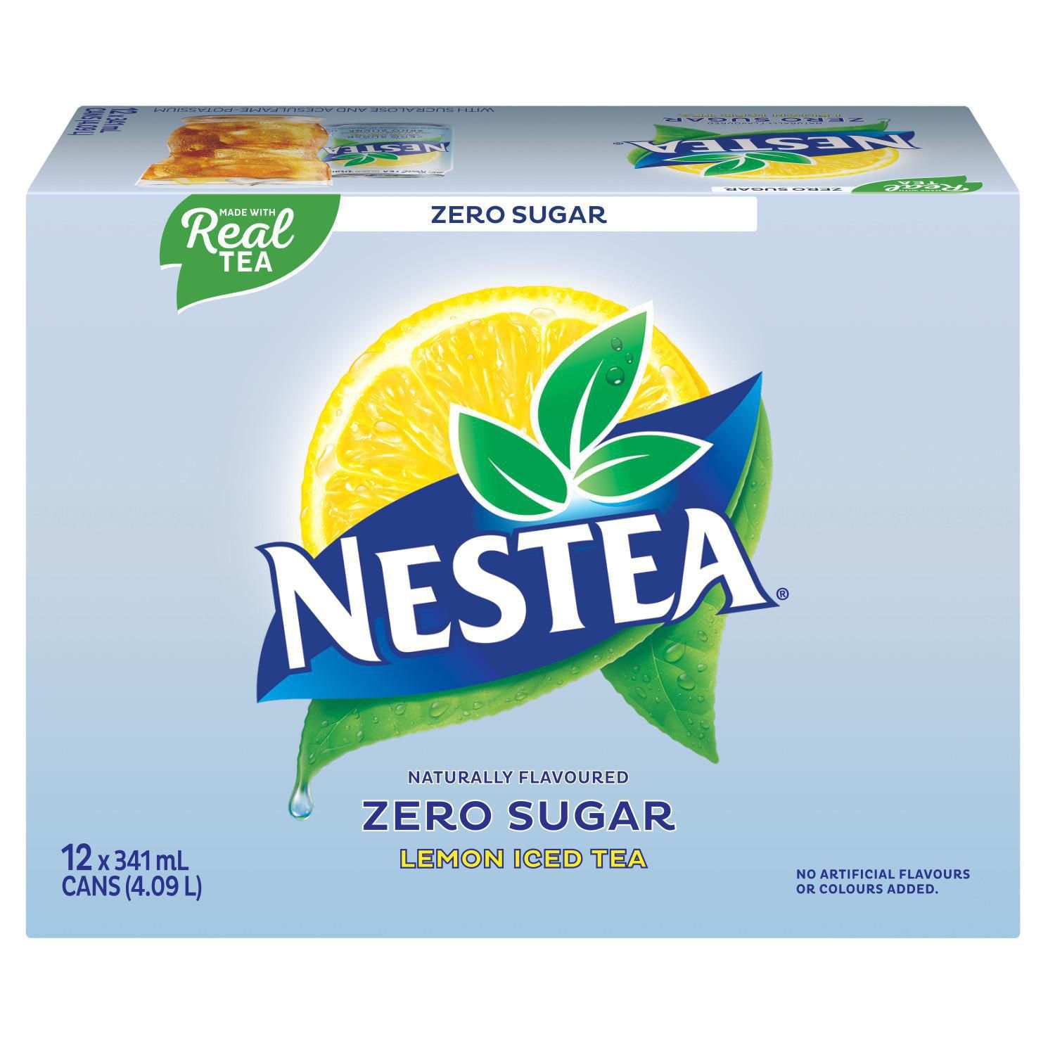 Nestea Zero Sugar Natural Lemon Iced Tea Drink  12 x 341ml